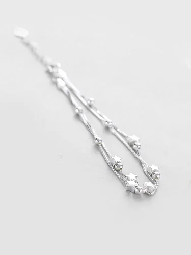 Vista 7 de Dofihy Pulseras de plata de ley S925 para mujer pulseras para mujer pulsera de cadena de muñeca con dije para mujer Plata Sin gemas