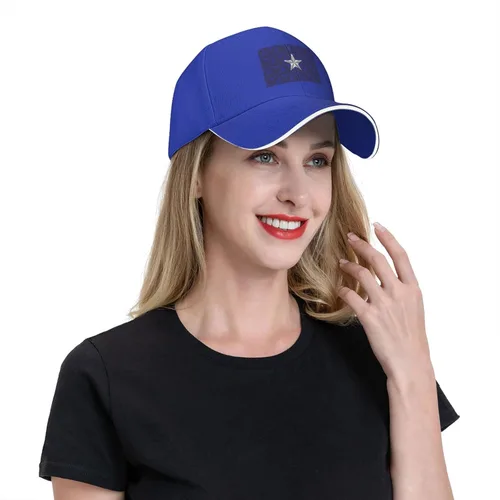Vista 3 de QIZYOQA Bonnie Blue Flag with Polygon Effect Baseball Cap for Men Women Adjustable Funny Dad Hat