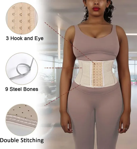 Vista 6 de Atbuty Super corto Torso Entrenadores de Cintura Cincher Corsé Tummy Shaper Adelgazar Faja Látex