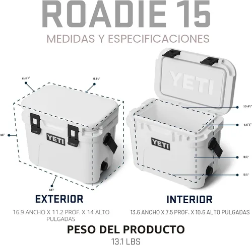 Vista 2 de YETI Roadie 15 - Enfriador duro con correa de hombro DoubleDuty