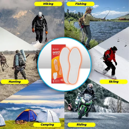 Vista 5 de WORLD-BIO Calentadores de pies desechables, 10 pares, calentador activado por aire, seguro, natural, de larga duración, 8 horas, calentadores