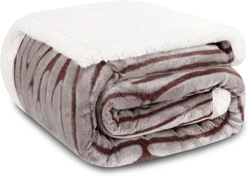 Vista 14 de MACEVIA Manta Decorativa de Forro Polar Sherpa para Sofá, Manta de Cebra 3D, Mullida, Gruesa, Cálida, Reversible, Acogedora, Cómoda, Súper Suave
