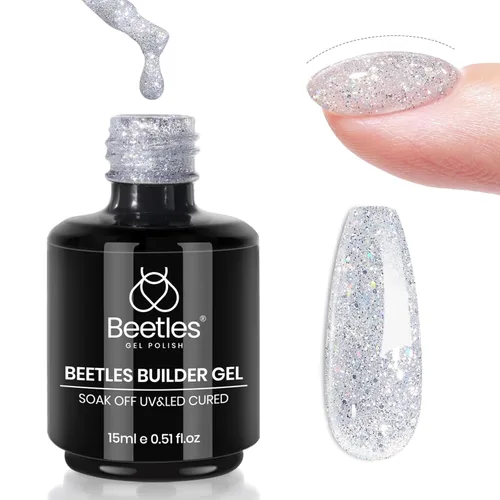 Vista 9 de Beetles - Gel constructor para uñas, 8 en 1, 0.51 onzas líquidas, gel de construcción transparente for Strengthening, Thickening & Building