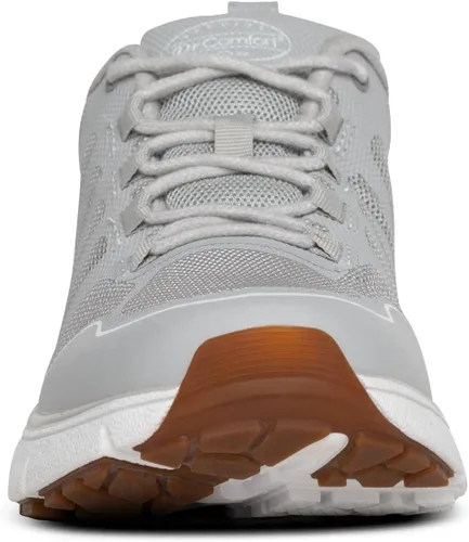 Vista 6 de Dr. Comfort Grace Athletic - Zapatos deportivos para caminar, color gris, malla y sintético, plantilla de gel, amortiguación moderada