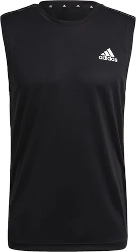 Vista 6 de adidas Camiseta sin mangas para hombre Aeroready diseñada 2 Move Sport con 3 rayas