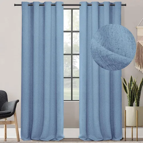 Vista 14 de Cortinas 100% Blackout Shield para puerta corrediza, cortinas extra anchas de 108 pulgadas de largo, cortinas con ojales para puerta de patio, 50