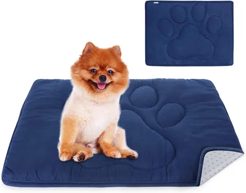 Vista 13 de Coldwind Almohadilla para jaula de perro (18 x 24 pulgadas) lavable con parte inferior antideslizante Alfombrillas para perros para dormir, Gris