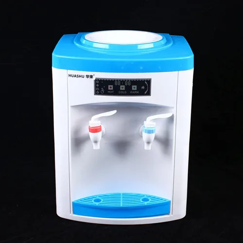Vista 5 de Dispensador de agua de carga superior, mini dispensador de agua compacto, dispensador eléctrico de agua fría caliente de escritorio para oficina