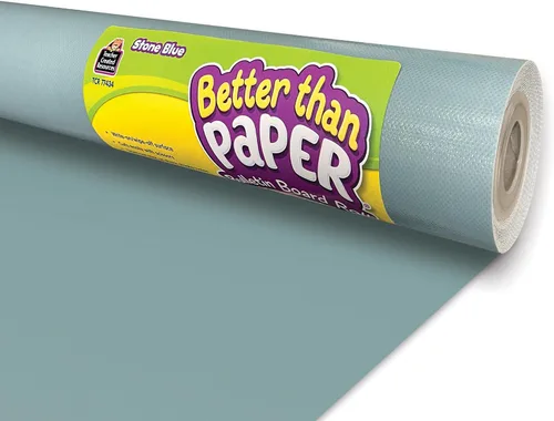 Vista 2 de Teacher Created Resources Rollo de tablón de anuncios de color azul piedra y malva claro Better Than Paper (paquete de 2)