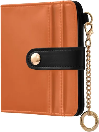Vista 18 de Sinestour Black print Small Wallet for Women RFID Blocking Leather Bifold Small Purse with ID Window Card Holder Zipper Coin Pocket, Compact Credit