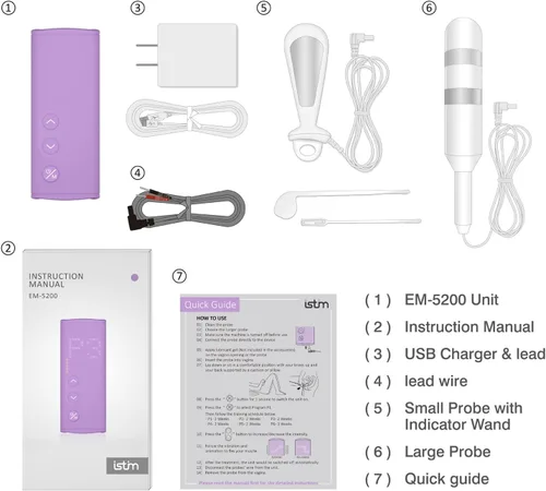 Vista 9 de iStim Dispositivo para Ejercicios del Suelo Pélvico - EM-5200 Entrenador Kegel para Alivio de la Incontinencia, Masajeador Muscular (EMS)