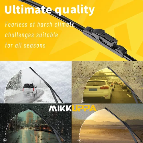 Vista 5 de MIKKUPPA 24"+19" Juego de limpiaparabrisas - Reemplazo para 2011-2023 VW Jetta, 2012-2018 VW Passat, 2013-2017 VW CC - Limpiaparabrisas frontales