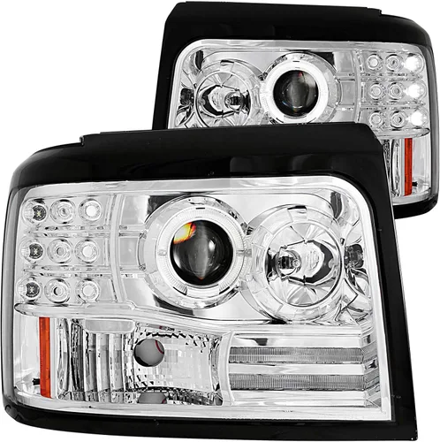Vista 4 de Faro proyector AnzoUSA con luz de señalización lateral y luz de estacionamiento, Negro