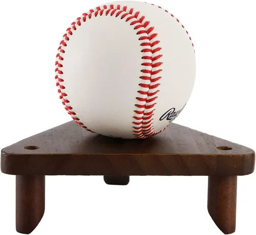 Vista 4 de Frcctre Paquete de 3 soportes de madera para pelotas de fútbol, baloncesto, fútbol, voleibol, rugby, estante de almacenamiento de pelotas deportivas