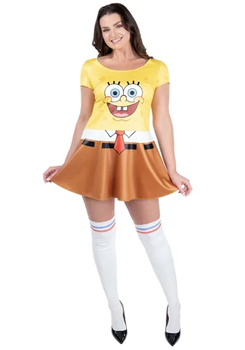 Vista 3 de Vestido de Disfraz de SpongeBob para Mujer Multicolor