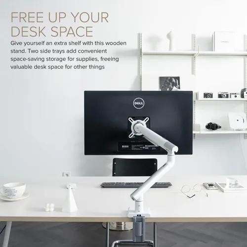 Vista 3 de POUT Eyes 12 Brazo de monitor de aluminio dual (gris/negro/individual)