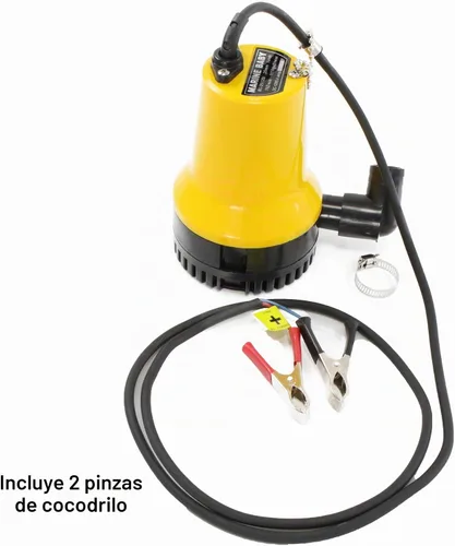 Vista 2 de Sutekus Bomba sumergible pequeña 12V para bombear y drenar agua de mar Tarifa máxima de descarga 70 l/min