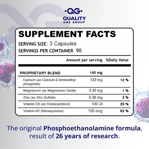 Vista 2 de Fosfoetanolamina - Mezcla única de fosfoetanolamina para estimular su sistema inmunológico- Fosfoetalonamina natural, 26 años de formulación
