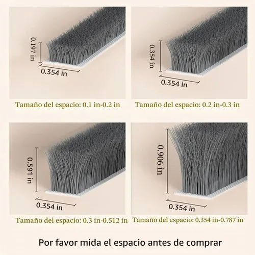 Vista 5 de Cinta de sellado de COUMENO para tope resistente 0.2inX0.4inX33FT adhesiva impermeable para puertas y ventanas, perfecta para bloquear corrientes