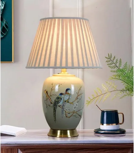 Vista 6 de Lamp for Desk Ceramic Retro Table Lamp Living Room Study Bedroom Bedside Table Decorative Lamp Creative Hotel Table Lamp Desk Lamps for Home