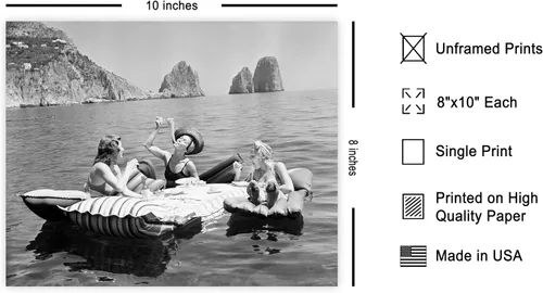 Vista 2 de Poster Master Póster Vintage de Mujeres Comiendo Pasta en el Lago - Impresión Retro de Pícnic - Arte Fotográfico - Arte de Moda - Regalo para Él