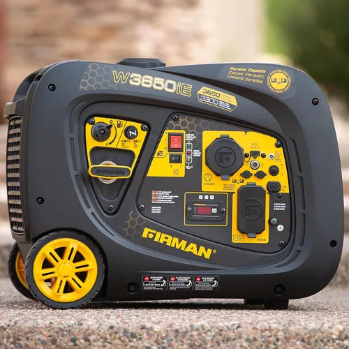 Vista 5 de FIRMAN Generador portátil con inversor de gas W03382, potencia de arranque eléctrico de 3650 W, silenciador silencioso de la serie Whisper, modo