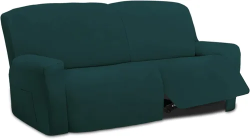 Vista 51 de Easy-Going - Funda elástica de microfibra para sofá reclinable seccional, suave vellón ajustable a tu sofá de 2 cuerpos, lavable, protector