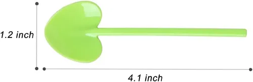 Vista 4 de OULIGET Cucharas de degustación de plástico, cucharas de plástico, cuchara de helado desechable, cuchara de postre, 4.1 pulgadas, 100 piezas, color.