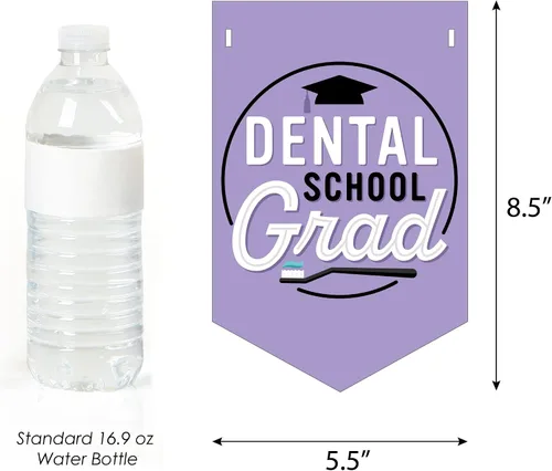 Vista 2 de Big Dot of Happiness Graduado de la escuela dental - Cartel de graduación de odontología e higienista para fiesta de graduación, decoraciones