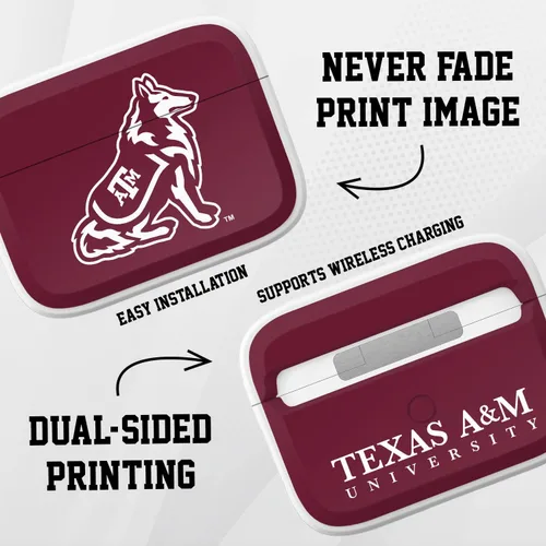 Vista 2 de Texas A&M Aggies HDX - Funda compatible con Apple AirPods Pro 1 y 2 (clásico)