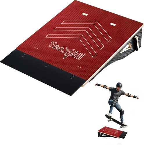 Vista 9 de Yes4All Single-Piece Skateboard Ramp, Bike Ramp, Skate Ramp - Design for Beginners, More Durable, Safe, Capacity 220Lbs