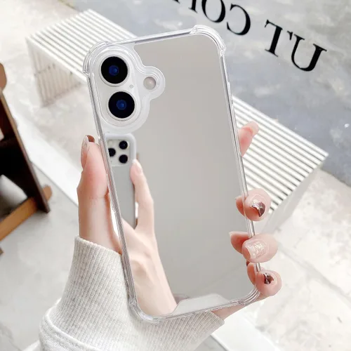 Vista 20 de Funda compatible con iPhone 11 con espejo con parachoques a prueba de golpes, parte trasera dura, delgada, cubierta protectora delgada para niñas