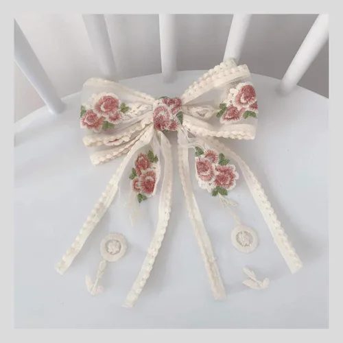 Vista 5 de Cinta de encaje, delicada cinta de bordado de algodón para decoración de bodas/novia, costura de manualidades, decoración del hogar, 10 yardas Beige