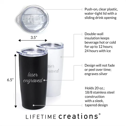 Vista 7 de Lifetime Creations Vaso de boda personalizado grabado de 20 onzas – Padrinos de boda personalizados, padrinos de boda, padrino, despedida