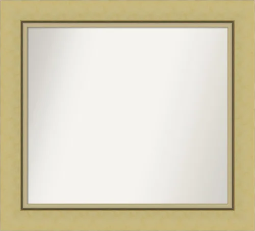 Vista 70 de Amanti Art Landon Gold Espejo de baño, espejo de pared o espejo de tocador de baño sobre el fregadero (26.25 x 26.25 pulgadas) Espejo no biselado