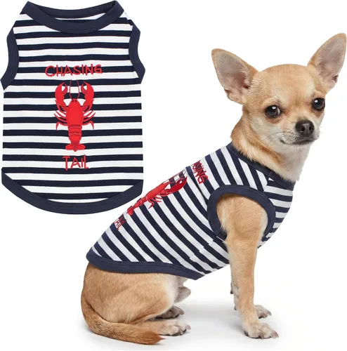 Vista 44 de Parisian Pet Camisa para perro – Camisas 100% algodón para perros pequeños – Chaleco negro sin mangas para cachorros – Ligero y transpirable Mejor