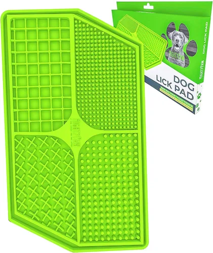 Vista 11 de Cuenco para lamer interactivo para perros Mighty Paw, de silicona libre de BPA, alivio de la ansiedad, apto para lavavajillas, 2 modos, 4 texturas