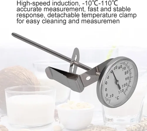 Vista 4 de Termómetro de agua, termómetro de marcación, termómetro de leche para vaporizar leche y café, termómetro para nevera, termómetro para cocinar