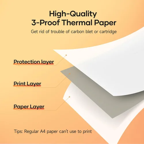 Vista 8 de iDPRT Impresora portátil MT890 + 9 rollos de papel