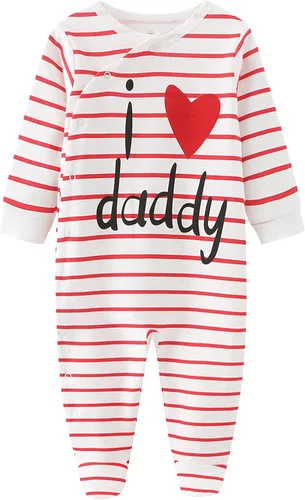 Vista 2 de Conjunto de 4 pijamas para bebés y niñas de una sola pieza de algodón para recién nacidos, conjunto de 4