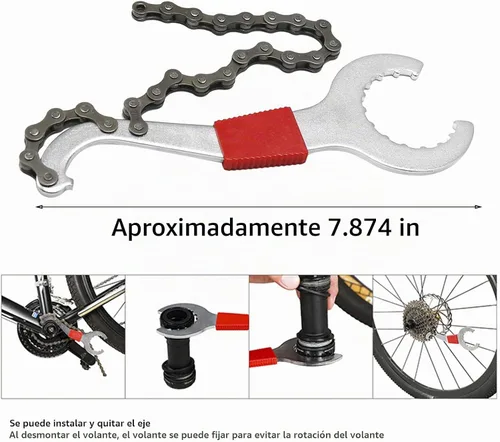 Vista 2 de Kit de herramientas de reparación de bicicletas de 6 piezas, herramienta de extracción de casete de bicicleta, herramientas de extracción