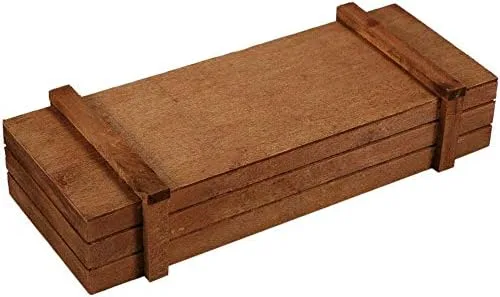 Vista 9 de Maceta de madera rústica, interior/exterior, marrón, 8.9 x 3.3 x 1.6 pulgadas, perfecta para suculentas, hierbas, frutas o decoración