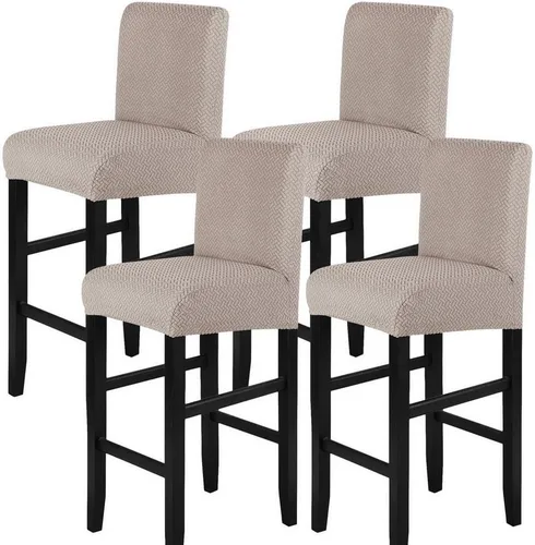 Vista 51 de SearchI Juego de 2 fundas para taburetes de bar, fundas de asiento de taburete elásticas y lavables, fundas para sillas de altura de mostrador
