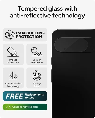 Vista 2 de ZAGG Glass Elite - Protector antirreflectante para lente de cámara Google Pixel 10 Pro XL, tecnología antirreflejos, resistente a arañazos e