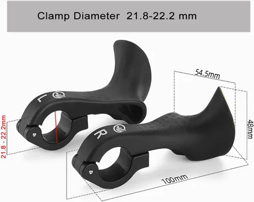 Vista 3 de WCS - Puntas de manillar interior para bicicleta de MTB, extremos de manillar para bicicleta de montaña de tamaño pequeño