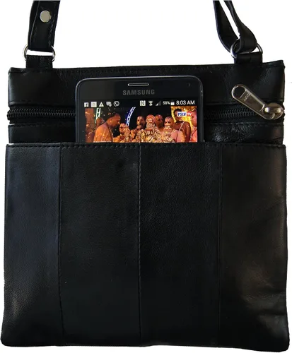 Vista 4 de AG Wallets - Bolso de piel para mujer (7.0 x 7.0 in), color negro