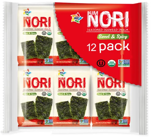 Vista 9 de KIMNORI Bocadillos de algas orgánicas prémium – Crujiente barbacoa coreana (KBBQ) Laver, Keto, vegano y superalimento bajo en calorías, 12 paquetes