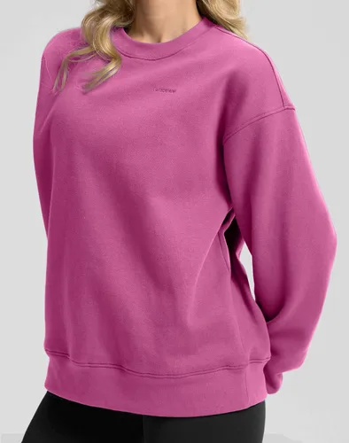 Vista 3 de G Gradual Sudaderas de cuello redondo para mujer, de gran tamaño, mezcla de algodón, forro polar, ajuste holgado