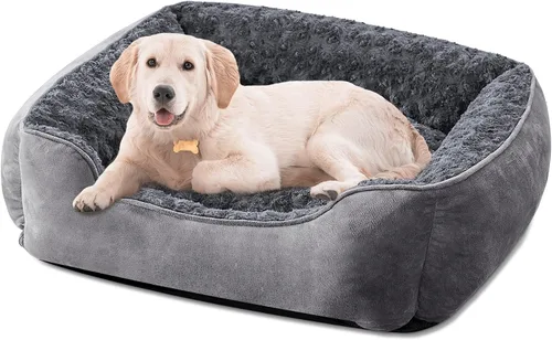 Vista 30 de JOEJOY - Cama rectangular para perros grandes, medianos y pequeños - Cama de sofá ortopédica lavable, suave y transpirable para cachorros