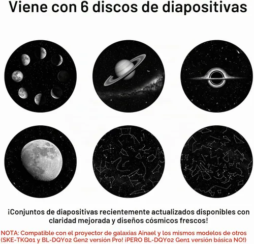 Vista 2 de Disco proyector Galaxy, discos 5K Ultra HD para proyector Galaxy